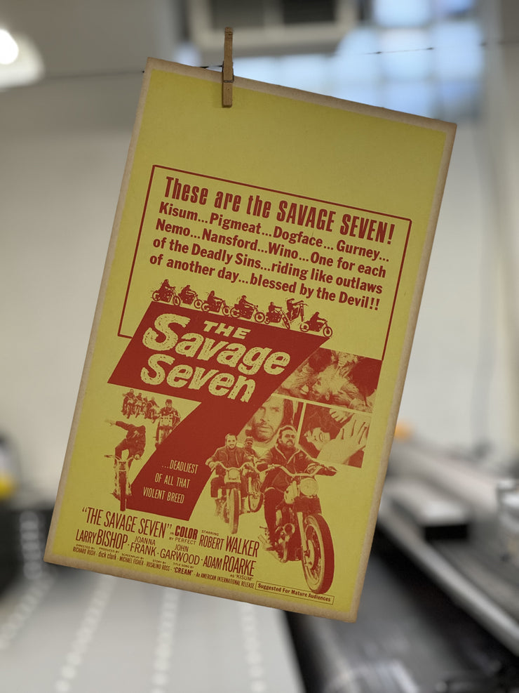 The Savage Seven Second Edition Standard Original Movie Cards/Posters - 14 x 22