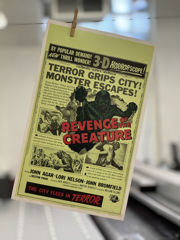 Revenge of the Creature Movie Window Card/Posters - 14 x 22