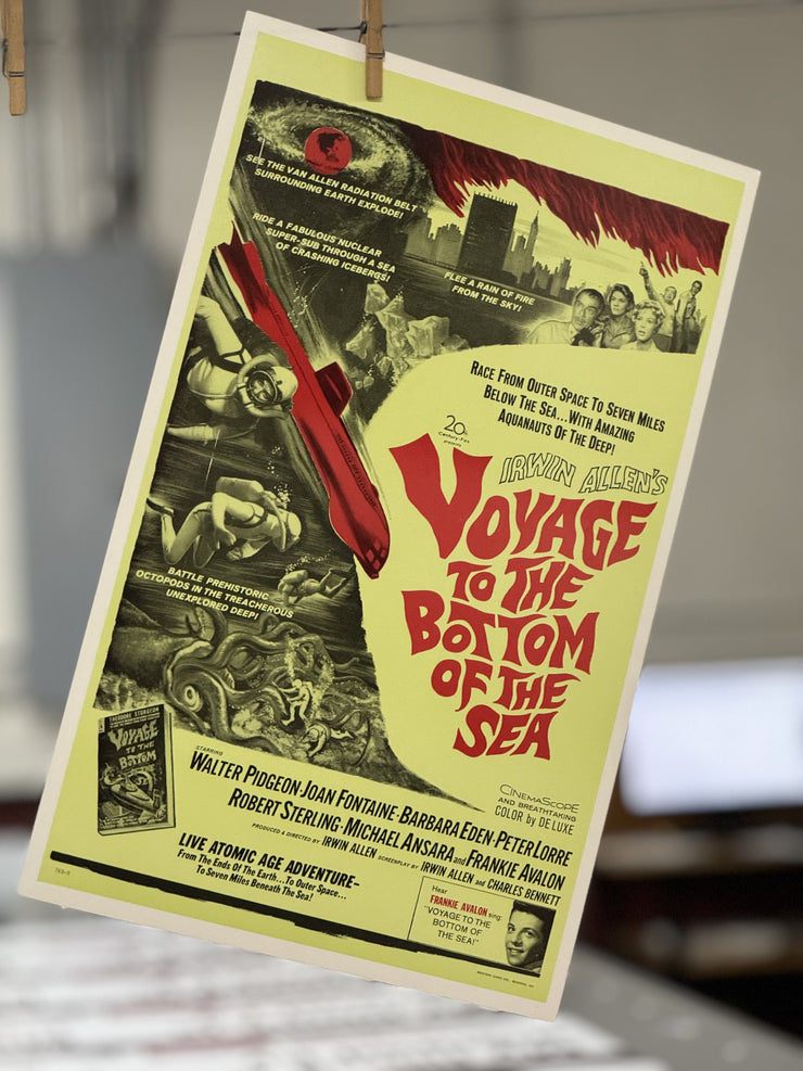 Voyage To The Bottom Of The Sea Second Edition Standard Original Movie Cards/Posters - 14 x 22