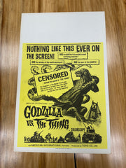 Godzilla vs. The Thing First Edition Premium Original Movie Cards/Posters - 14 x 22