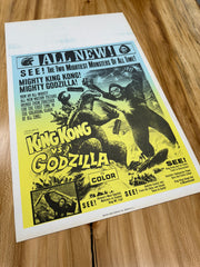 King Kong v. Godzilla First Edition Premium Original Movie Cards/Posters - 14 x 22