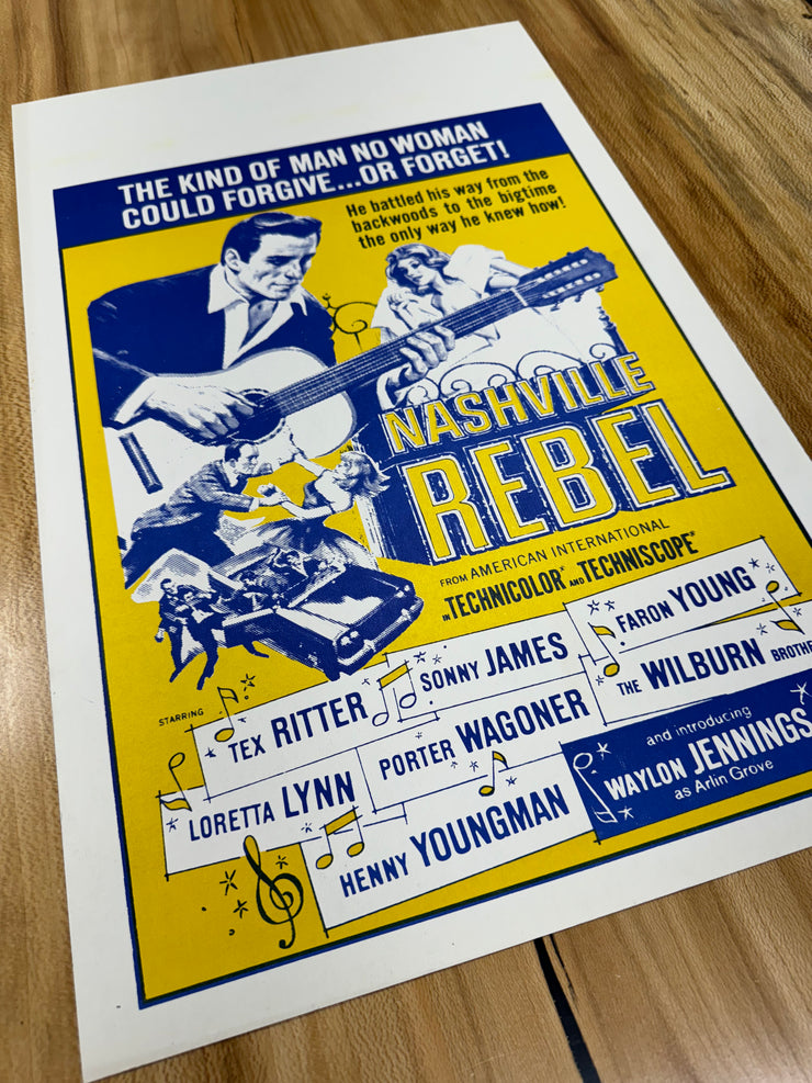 Nashville Rebel First Edition Premium Original Movie Cards/Posters - 14 x 22