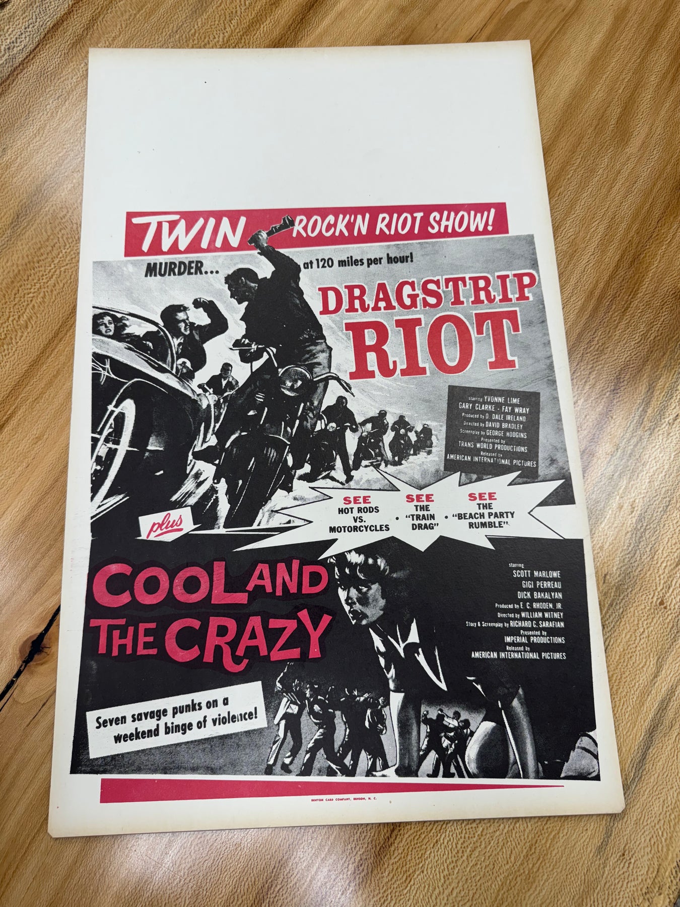 Twin Rock N' Riot Show First Edition Standard Original Movie Cards/Pos ...