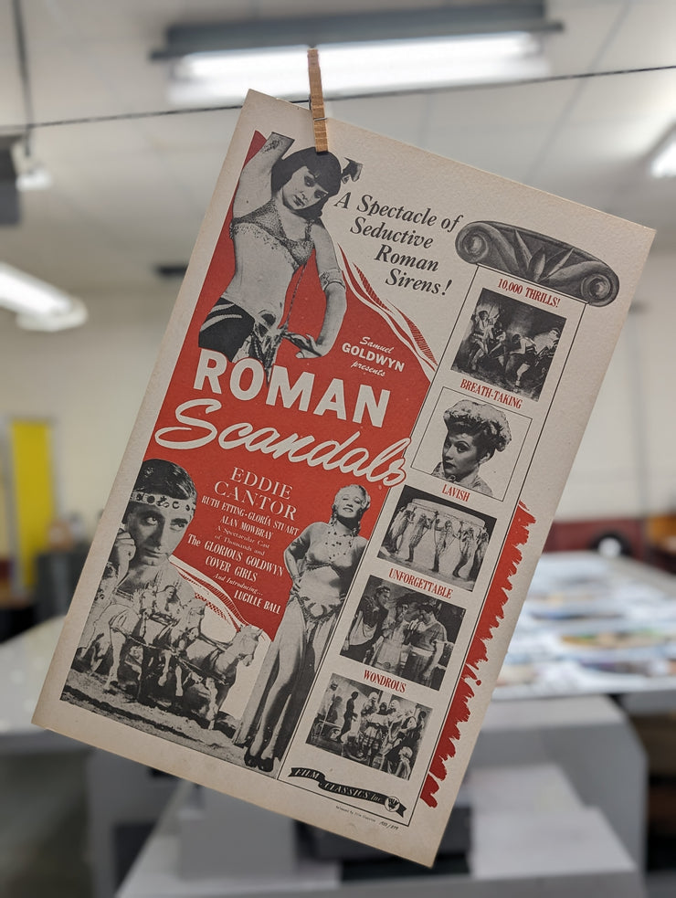 Roman Scandals Second Edition Standard Original Movie Cards/Posters - 14 x 22