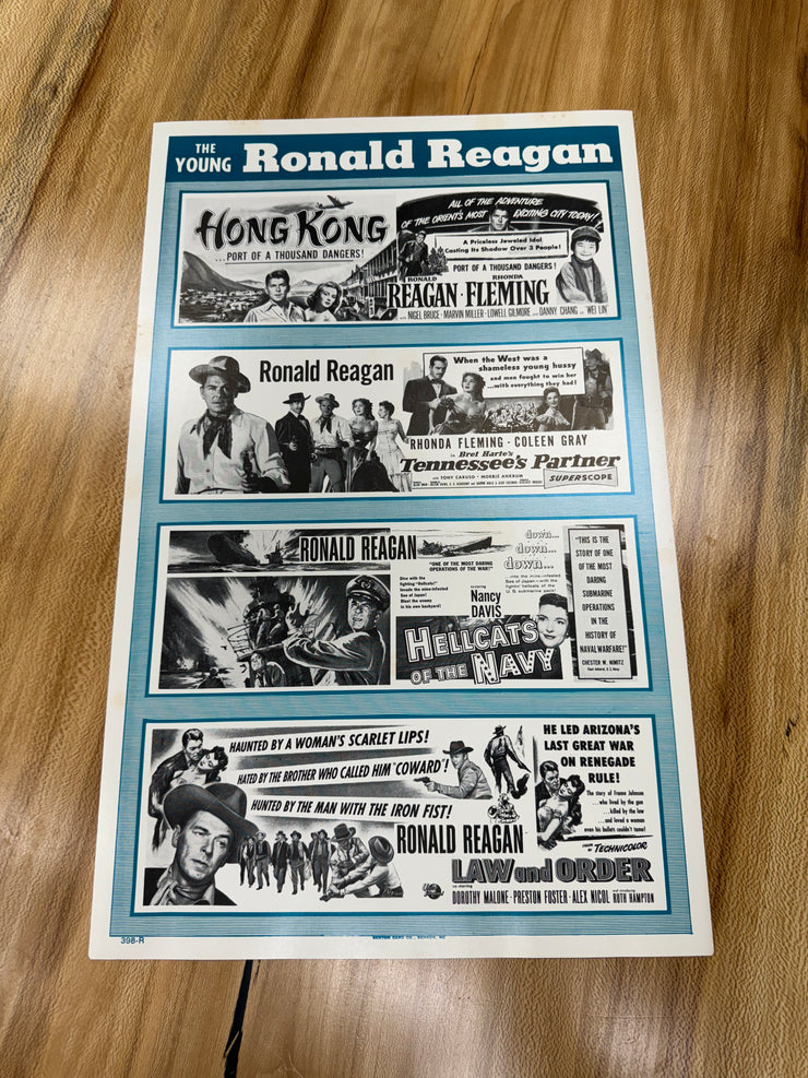 Ronald Reagan Actor Second Edition Standard Original Movie Cards/Posters - 14 x 22